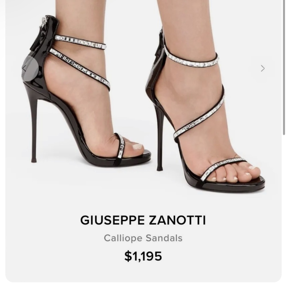 Giuseppe Zanotti Calliope Strappy Sandal in Black Size EU39.5